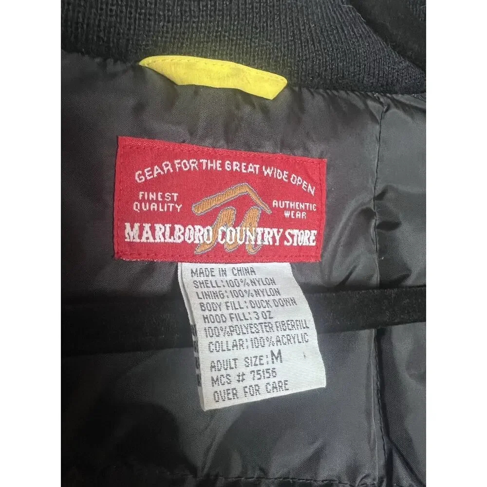 Marlboro Country Store Vintage Ski Puffer Jacket Red Size Medium Lady Rider Rose